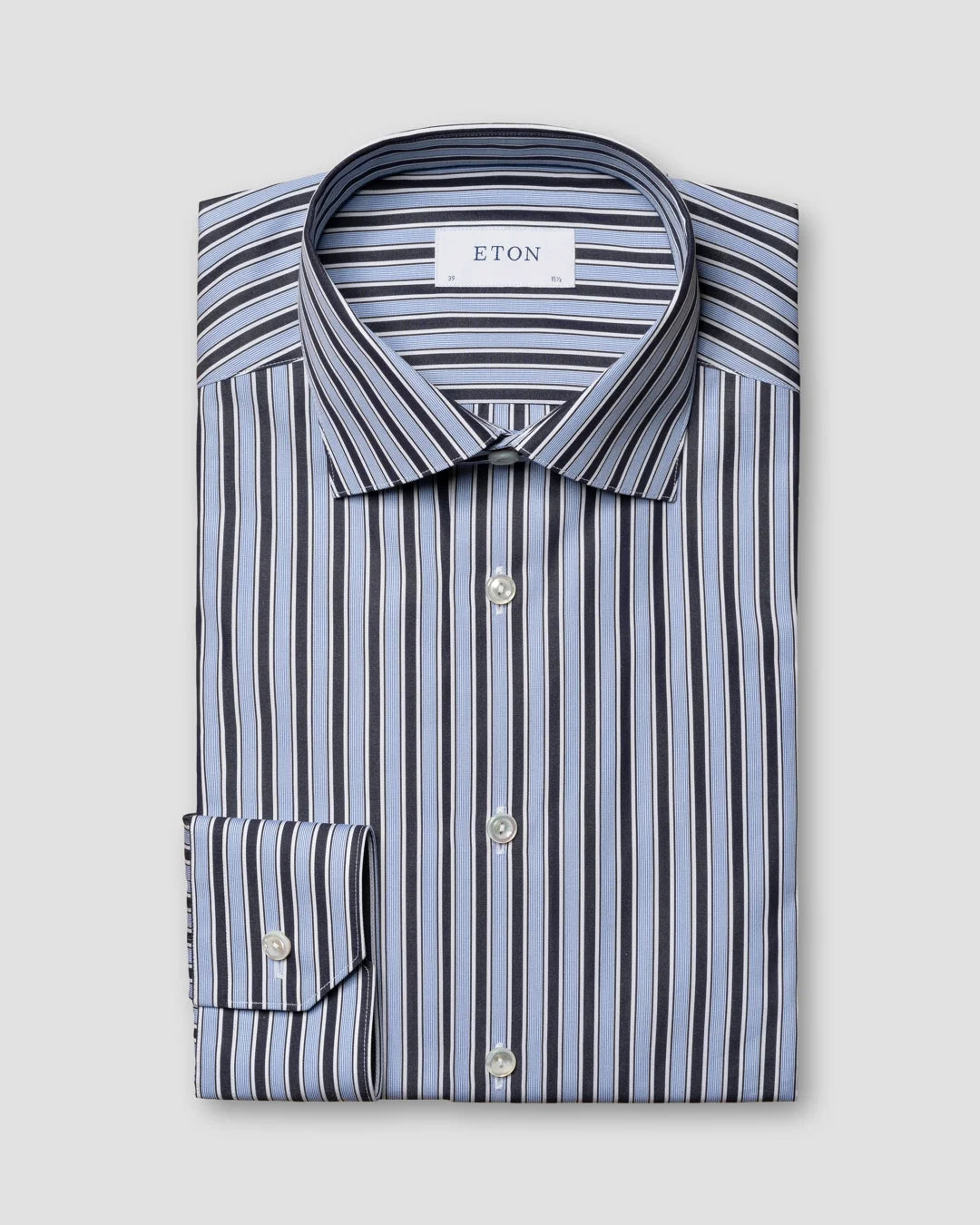 Striped Supima 120 Poplin Shirt Eton