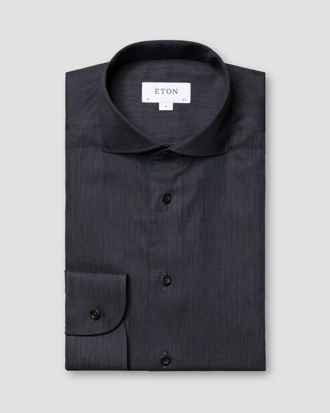 Herringbone Wrinkle Free Flannel Shirt Eton