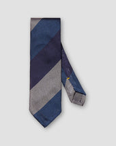 Handgefertigte Grenadine-Krawatte Navy gestreift