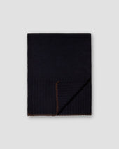 Navy Knitted Wool Scarf
