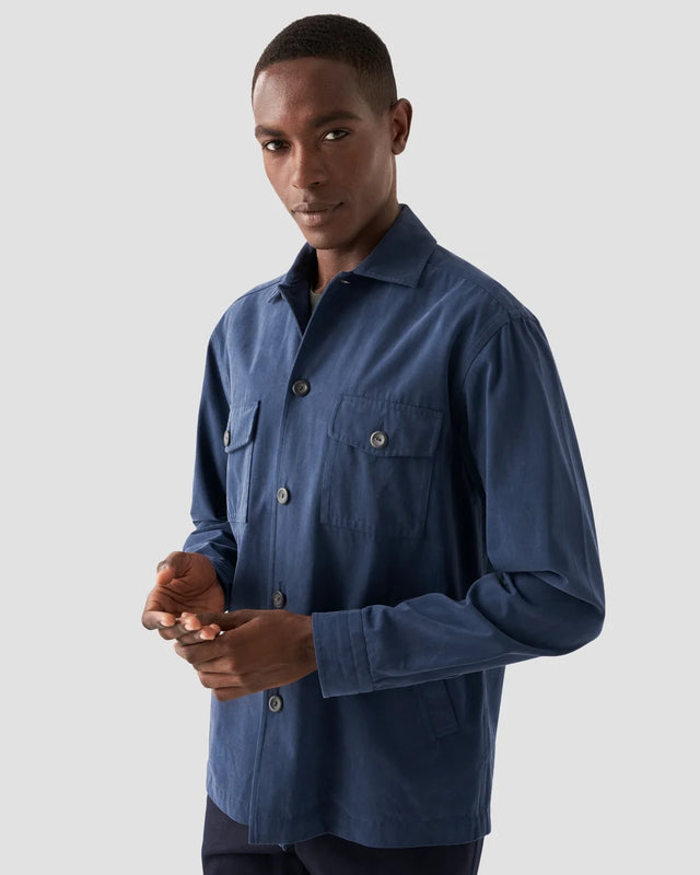 Navy Moleskin Overshirt - Eton