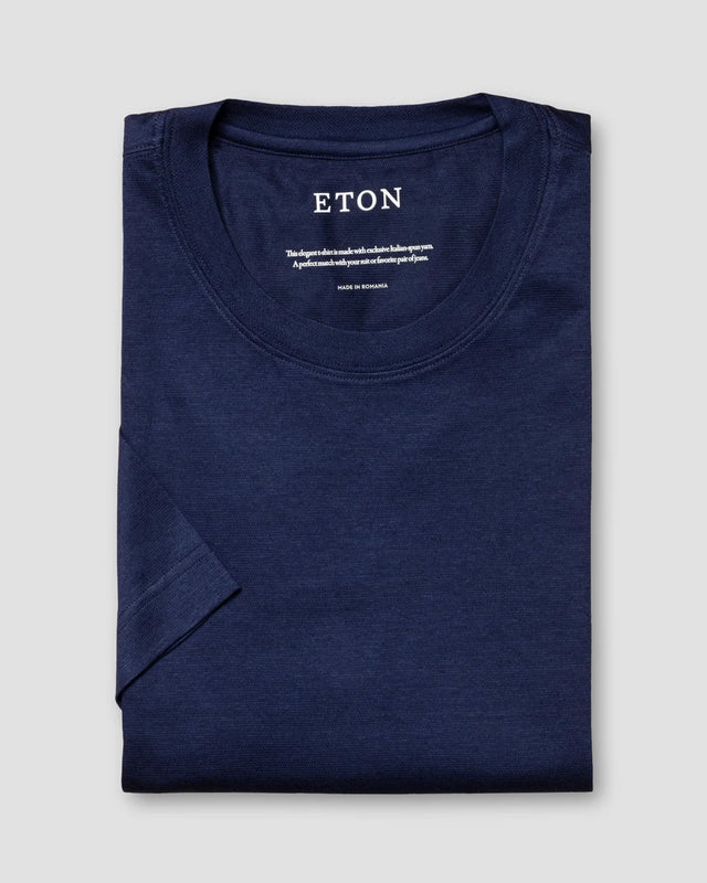 Navy Cotton-linen T-shirt - Eton