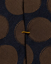 Navy Polka Dots Silk Tie