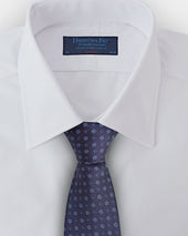 Blue Repeated Floral Woven Silk Tie