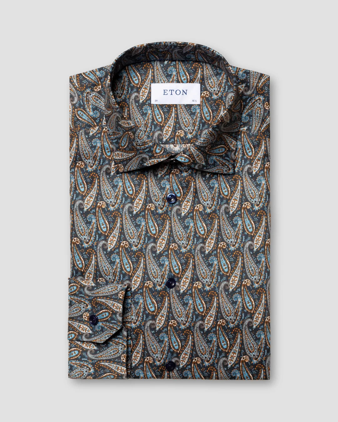 Paisley Print Signature Twill Shirt Eton