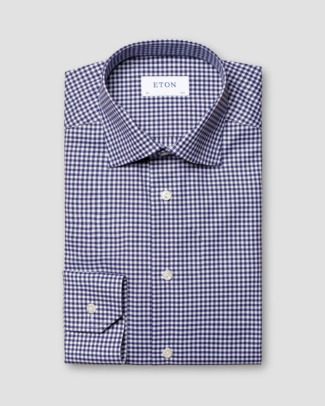 Blue Signature Twill Shirt Eton