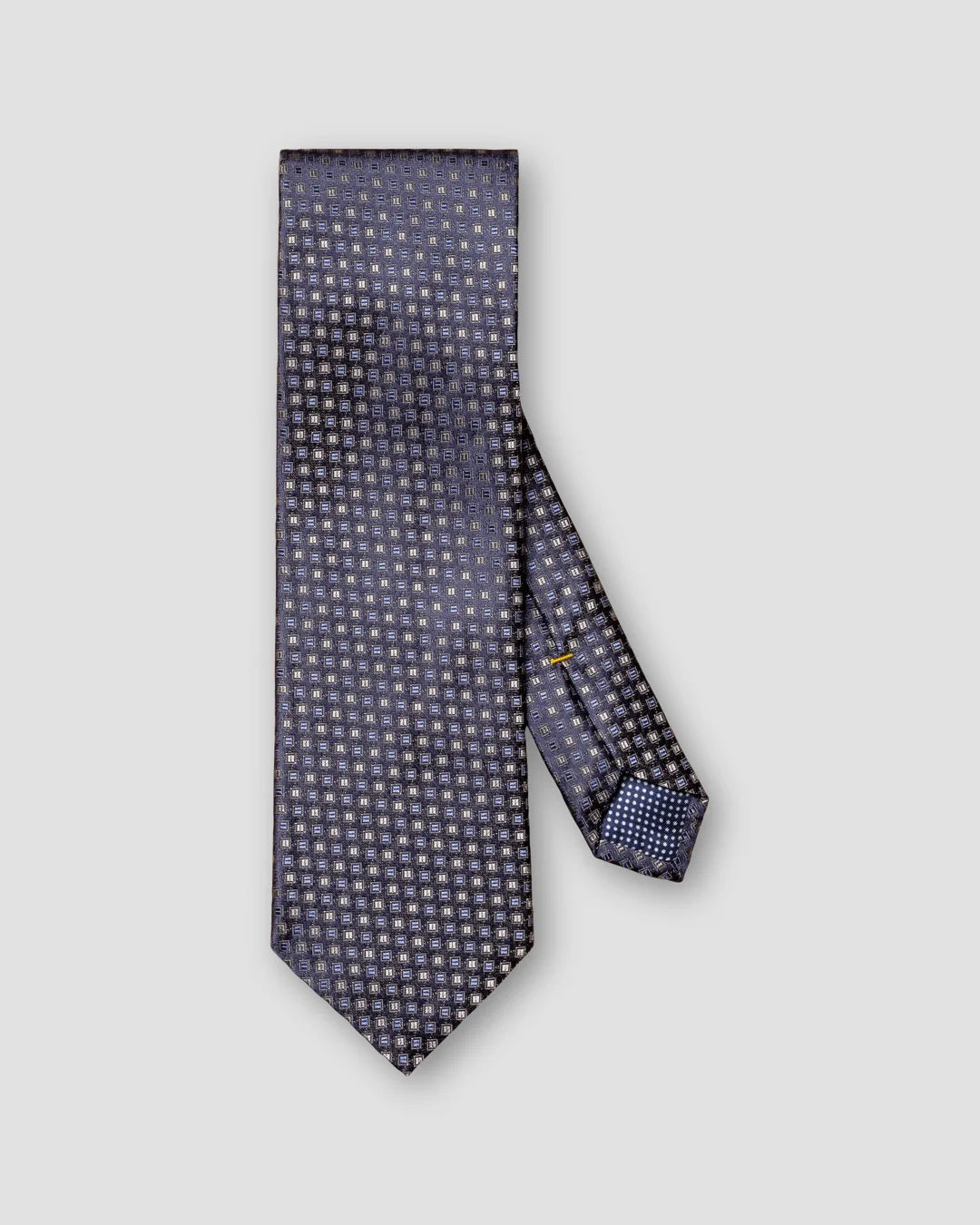 Navy Geometric Silk Tie