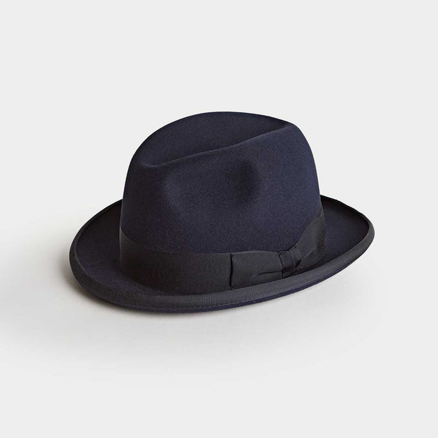Navy Blue Soft Homburg