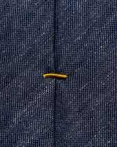 Navy Silk Linen Tie