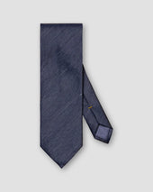 Navyblaue Seiden-Leinen-Krawatte