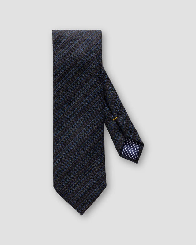 Black & Blue Striped Wool Tie - Eton