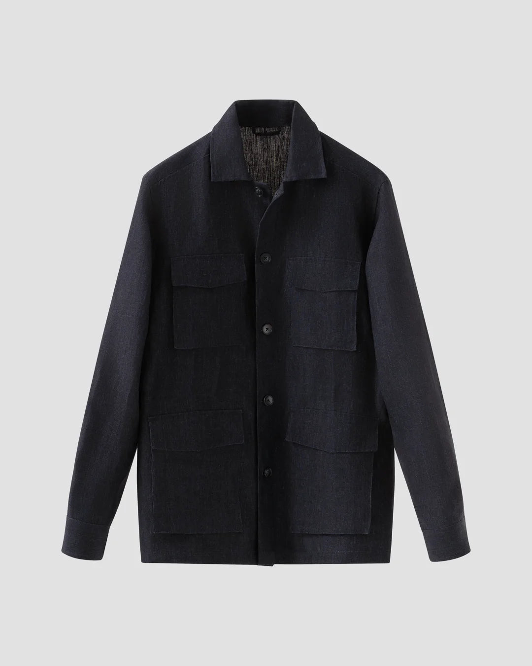 Heavy Linen Drawstring Overshirt Eton