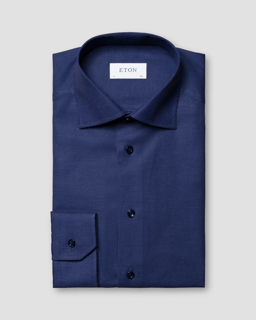 Dark Blue Pin Dot Signature Twill Shirt Eton