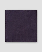 Navy Two Side Medallion Wool Flannel Pocket Square