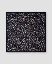 Navy Glass Silk Bandana
