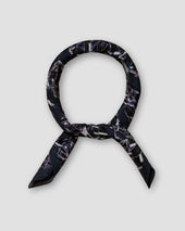Navy Glass Silk Bandana