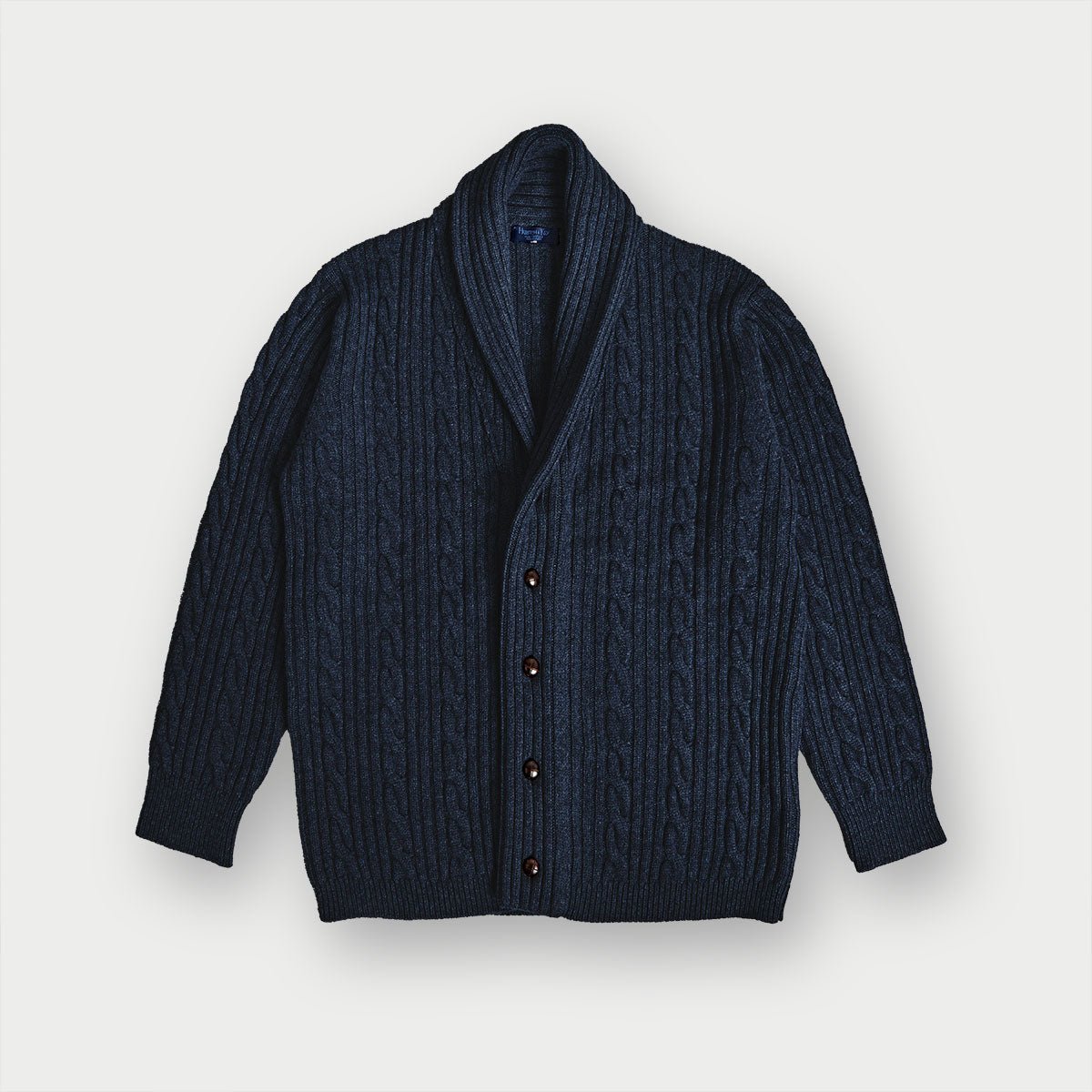 Cable Knit Shawl Collar Cashmere Cardigan