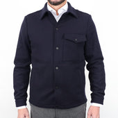 Navy Cashmere & Wool Blend Jacket