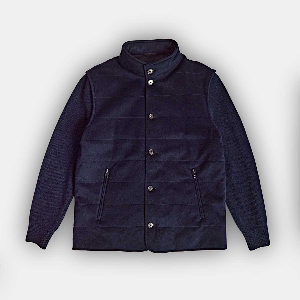 Cashmere Loro Piana Cino Jacket With Knitted Sleeves