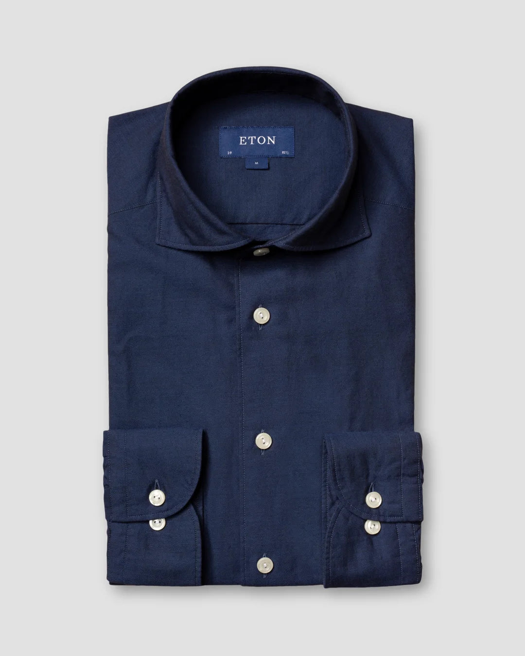Blue Cotton And Silk Shirt Eton