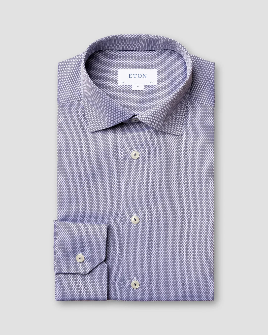 Dark Blue Diamond Dobby Shirt Eton