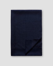Dark Blue Dots Wool and Silk Scarf