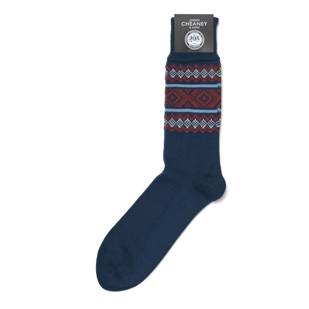Fair Isle Pattern Merino Wool Socks