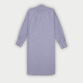 Fine Stripe Sea Island Quality Cotton Nightshirt With Red Piping