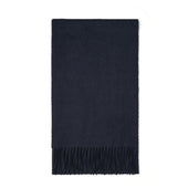 Navy Fringe Cashmere Scarf