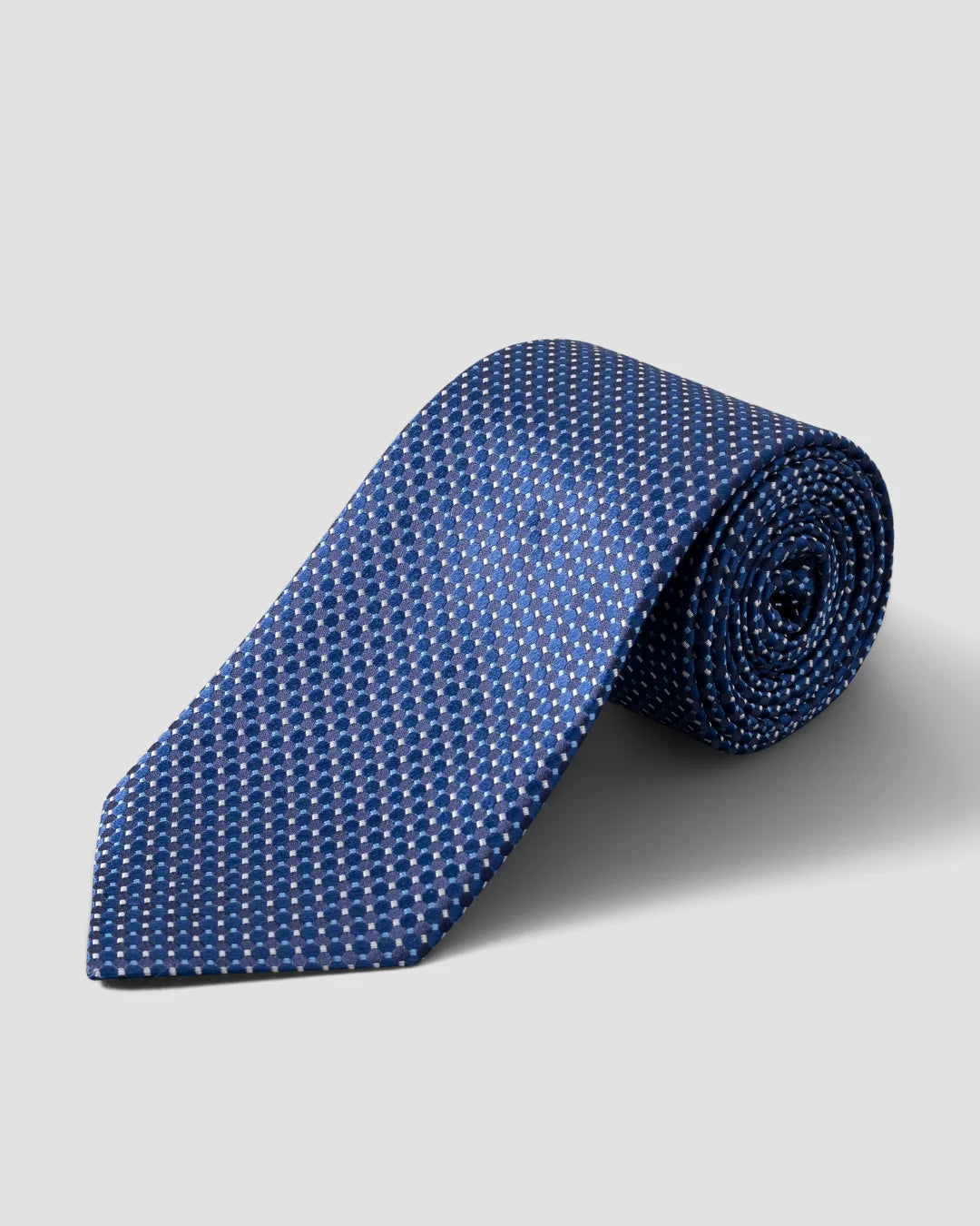 Dark Blue Geometric Silk Tie Eton