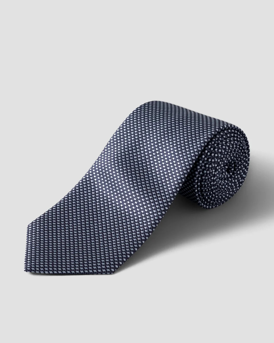 Dark Blue Geometric Woven Tie Eton