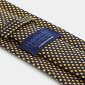 Gold Woven Spot Silk Tie