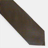 Gold Woven Spot Silk Tie