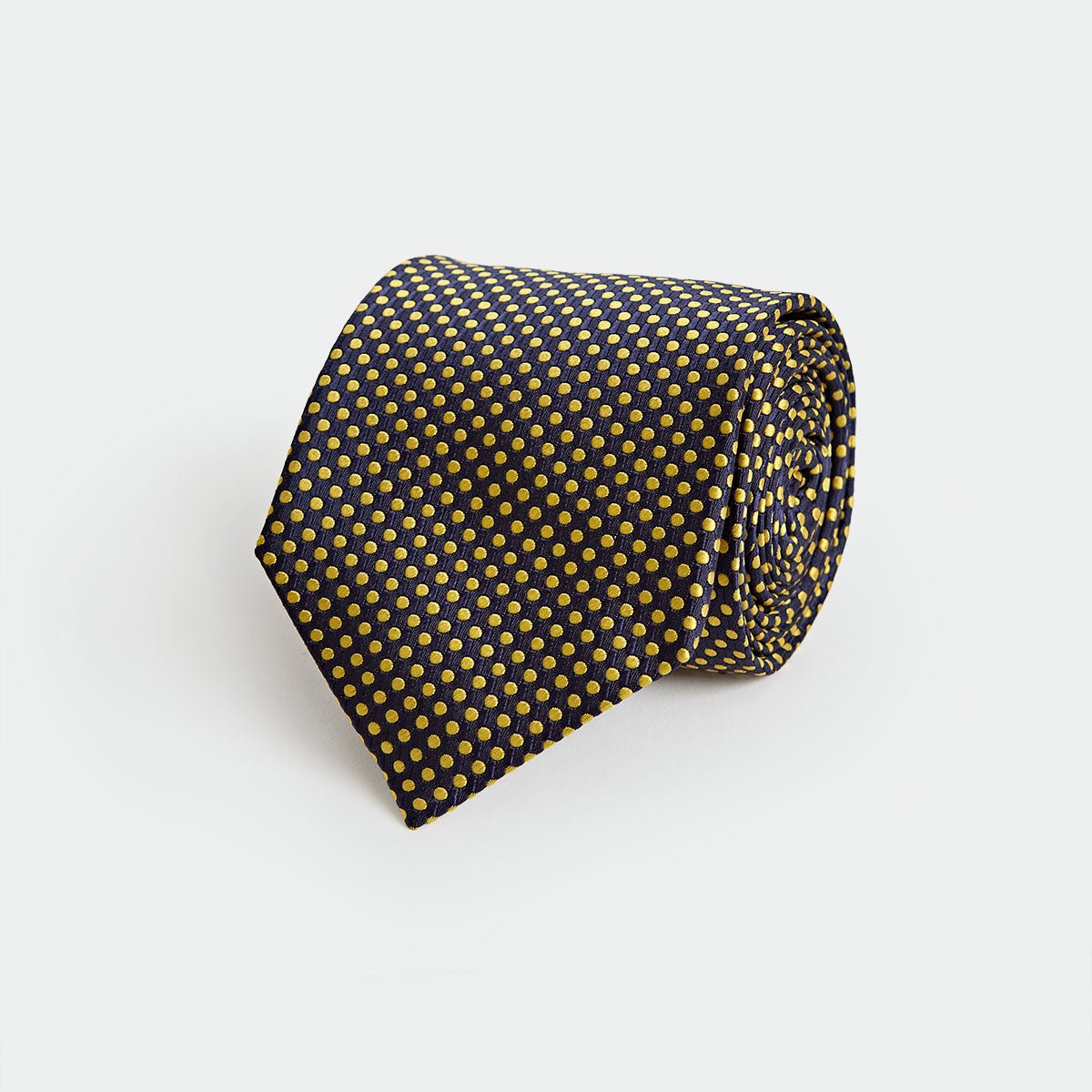 Gold Woven Spot Silk Tie