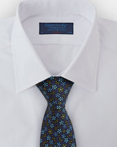 Green Blue Floral Printed Silk Tie