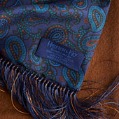 Green Paisley Silk Cashmere Scarf