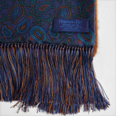Green Paisley Silk Cashmere Scarf