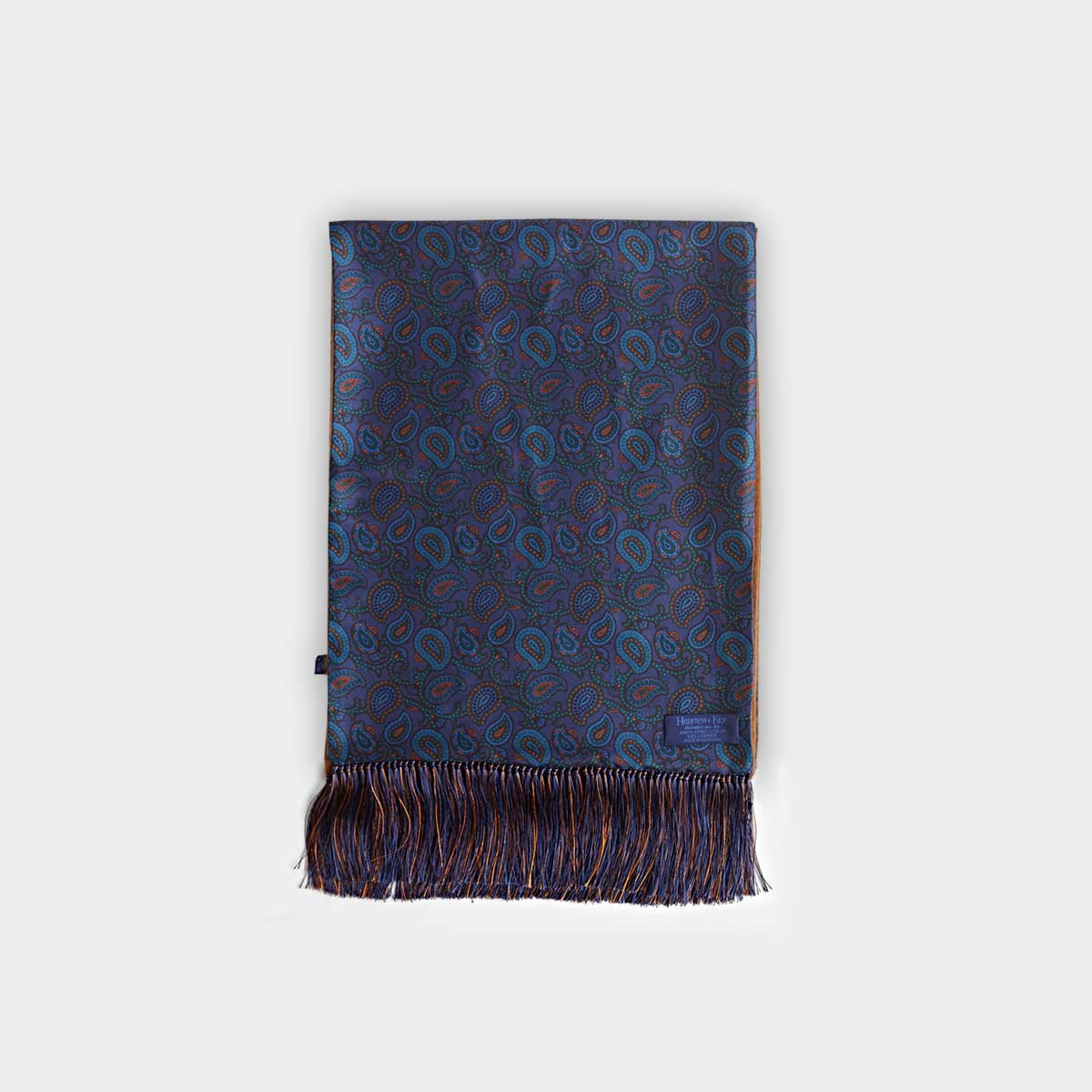 Green Paisley Silk Cashmere Scarf