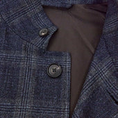 Grey Overcheck Wool Cashmere Chanti Jacket