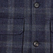 Grey Overcheck Wool Cashmere Chanti Jacket