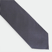 Grey Woven Spot Silk Tie