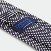 Grey Woven Spot Silk Tie