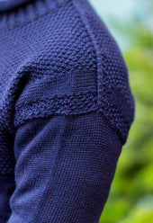 SE28 NAVY BRITISH WOOL GUERNSEY UNISEX SWEATER