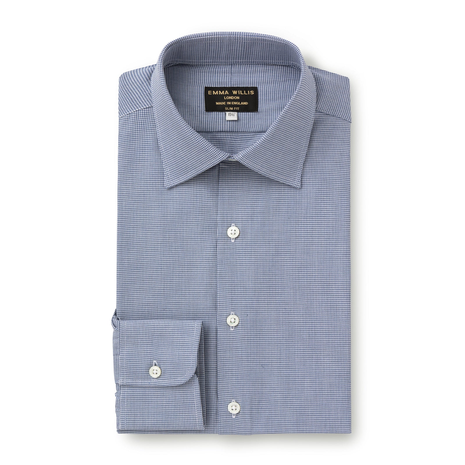 Houndstooth Brushed Cotton Shirt