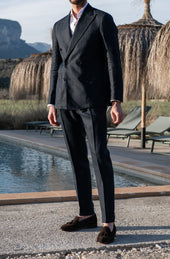 Double Breasted Linen Jacket Made In Italy