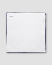 Dark Blue Linen Pocket Square