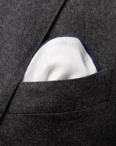 Dark Blue Linen Pocket Square
