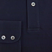 Long Sleeve Cotton Polo Shirt