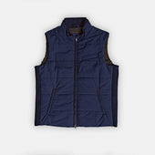 Navy Loro Piana Storm System Padded Gilet
