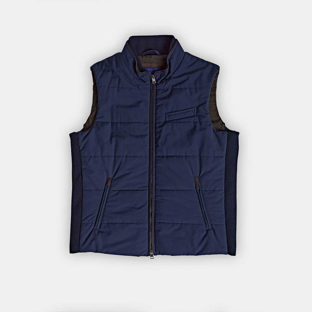 Navy Loro Piana Storm System Padded Gilet